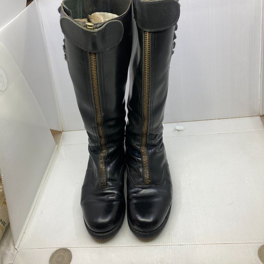Vtg '70 police biker motorcycle military uniform mens boots sz 8.5 gay interest - Picture 2 of 11